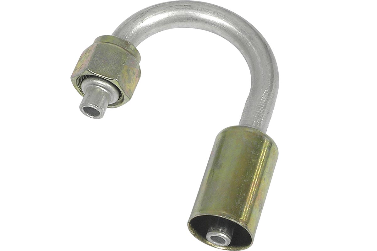 AC Fitting Aluminum Beadlock 180 Degree 6 Female ORing (FOR) to 6 5/