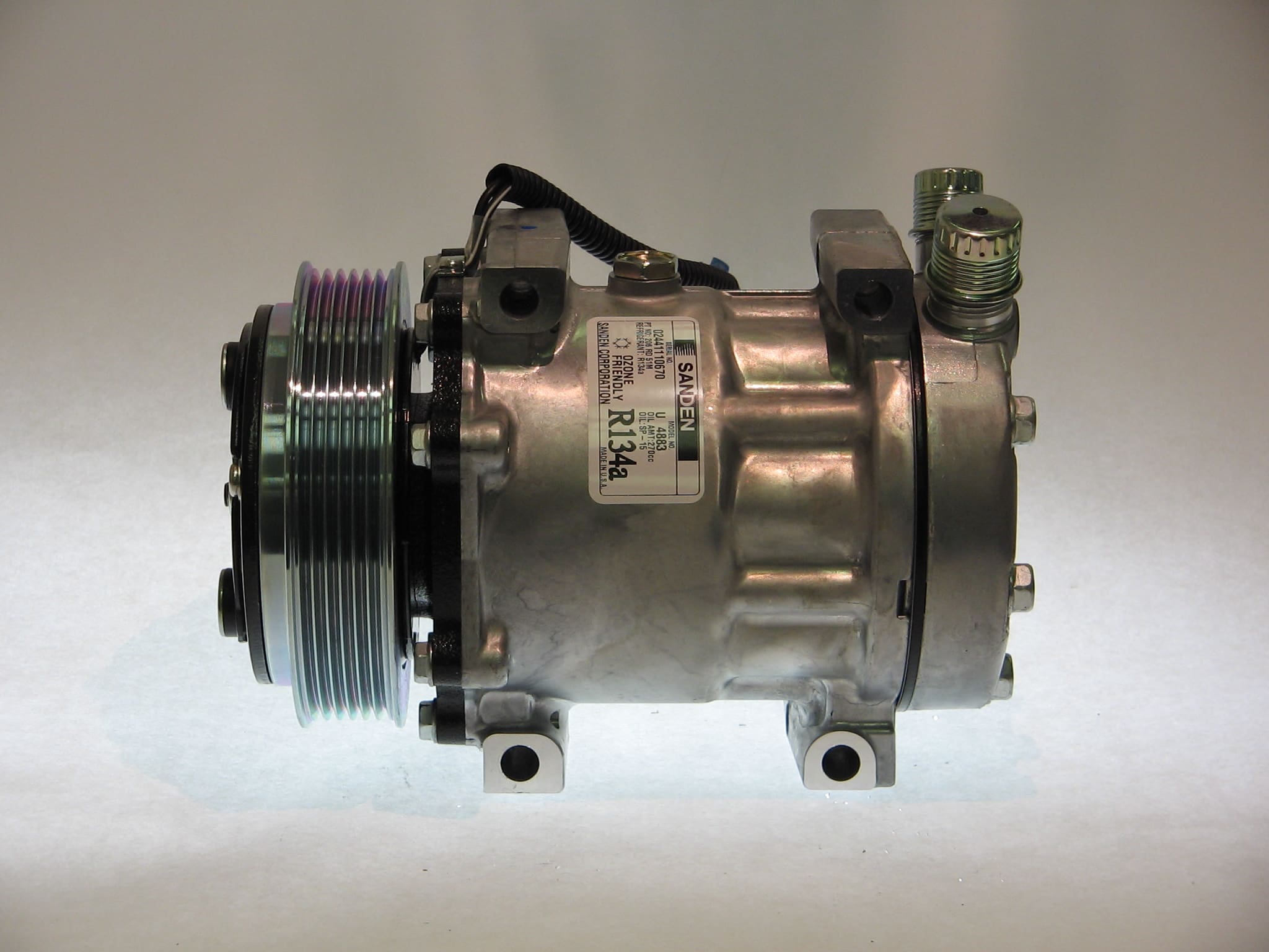 thumbnail image 2 of Sanden NEW OEM A/C Compressor With Clutch – 4862, 4863, 13-04862NS, Made USA 2 of 3