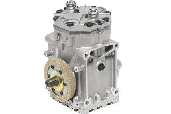 A/C Compressor (No Clutch) - York Type For International/ Kenworth - ER210L-25149, 12V, 6 Groove Pulley