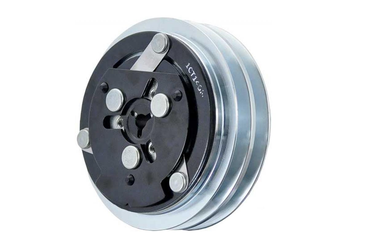 NEW Sanden Clutch SD7H15 2 Grooves 24V 1 Wire with Ground Keyed Shaft 48629931 (1201043) AC