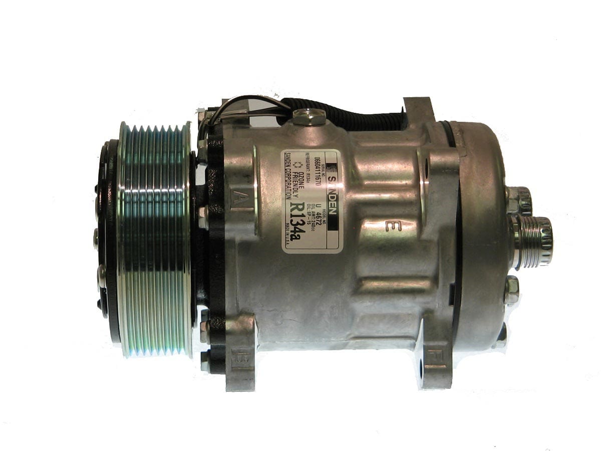 NEW Original Sanden Compressor 4672, F69-6001-215 (1101237) - AC