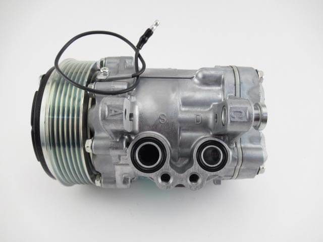 New A/C Compressor With Clutch - Sanden 7176 Style, SD7B10, 6-Groove Swing Mount