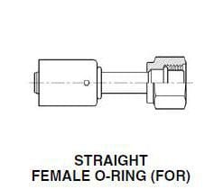 Straight STEEL REDUCED BEADLOCK FEMALE O-RING (FOR)