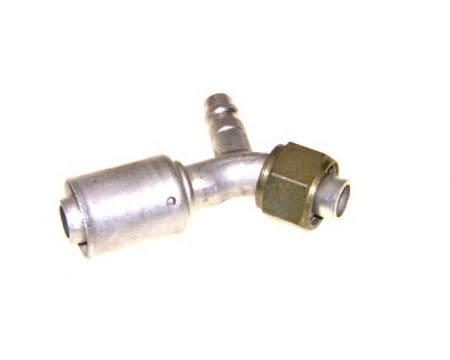 AC Fitting Reduced Aluminum Beadlock  45 Degree Female O-Ring With Switch or Service Port #10 RB1313-3 (1321023)