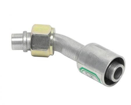 AC Fitting Reduced Aluminum Beadlock 45 Degree Female O-Ring (FOR) #10 to #12 RB1317   (1321025)