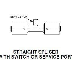 STRAIGHT STEEL REDUCED BEADLOCK SPLICER WITH SERVICE PORT