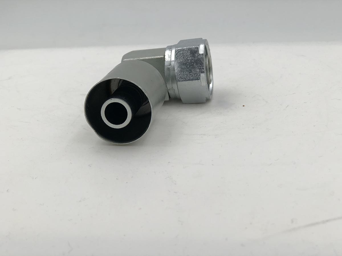 AC Fitting Steel Beadlock 90 Degree Female TubeO (FTO) 10 to 1/2