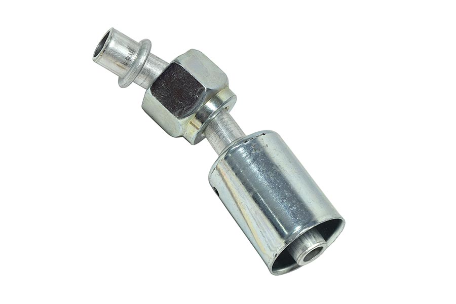 AC Fitting Aluminum Beadlock 45 Degree 8 Female ORing (FOR) to 8 13/