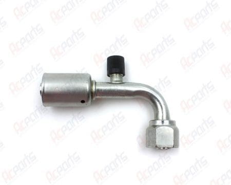 90 DEGREE STEEL BEADLOCK FEMALE O-RING (FOR) WITH SERVICE PORT