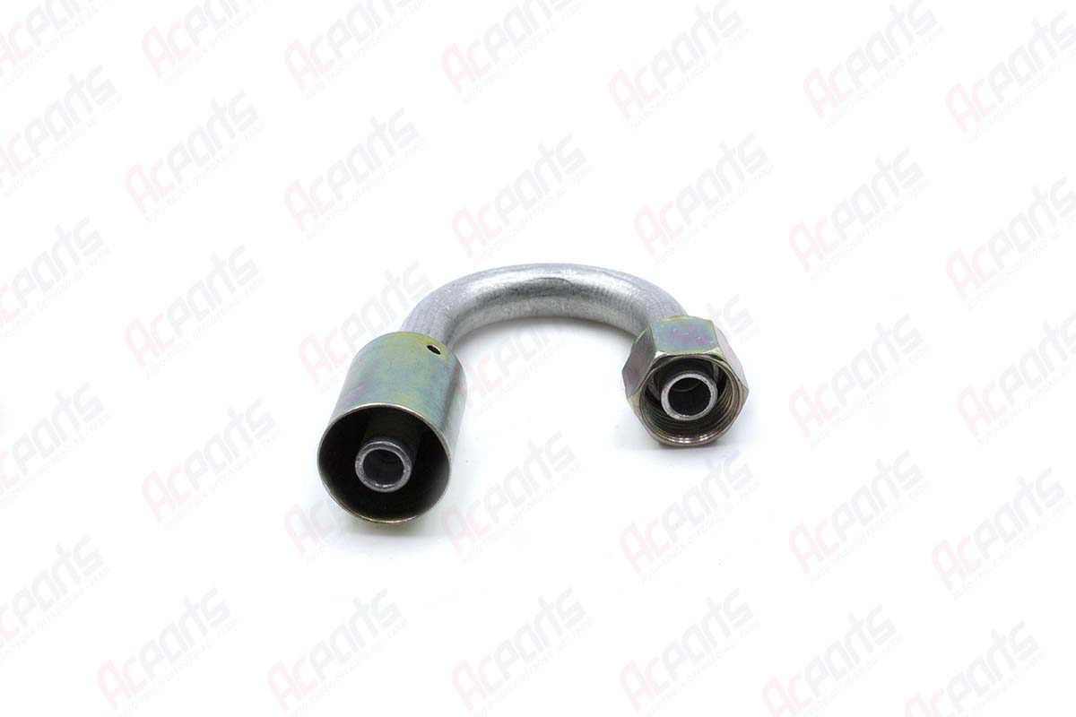 abc18　2口 Beadlock AC Crimp Fittings Hose Splice Straight #8 #10 R134a