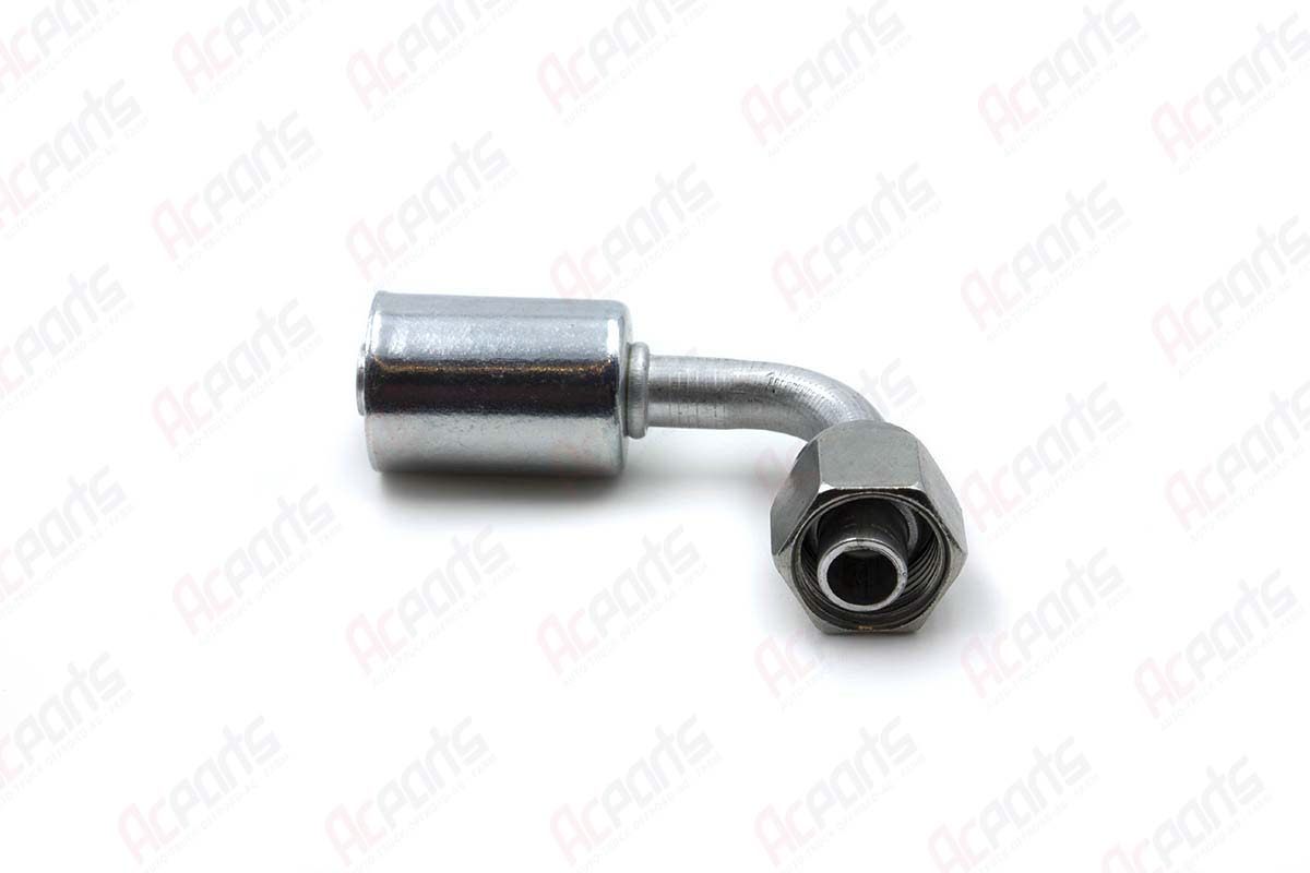 AC Fitting Aluminum Beadlock 90 Degree #8 Female O-Ring (FOR