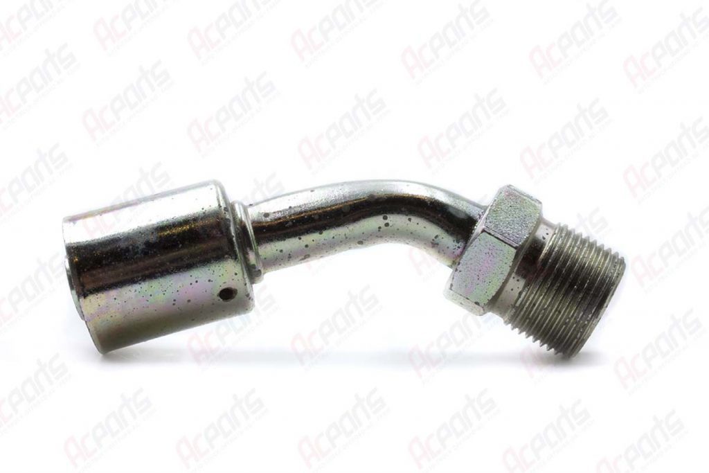 AC Fitting Steel Beadlock to 45 Degree Male ORing 12 to 12 5/8" Hose