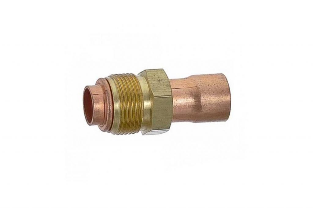 Evaporator Repair Fitting Copper No.10 Male ORing Swivel with Neck