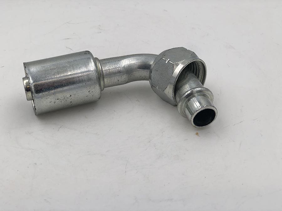 AC Fitting Steel Beadlock 90 Degree Female ORing (FOR) (METRIC) M22